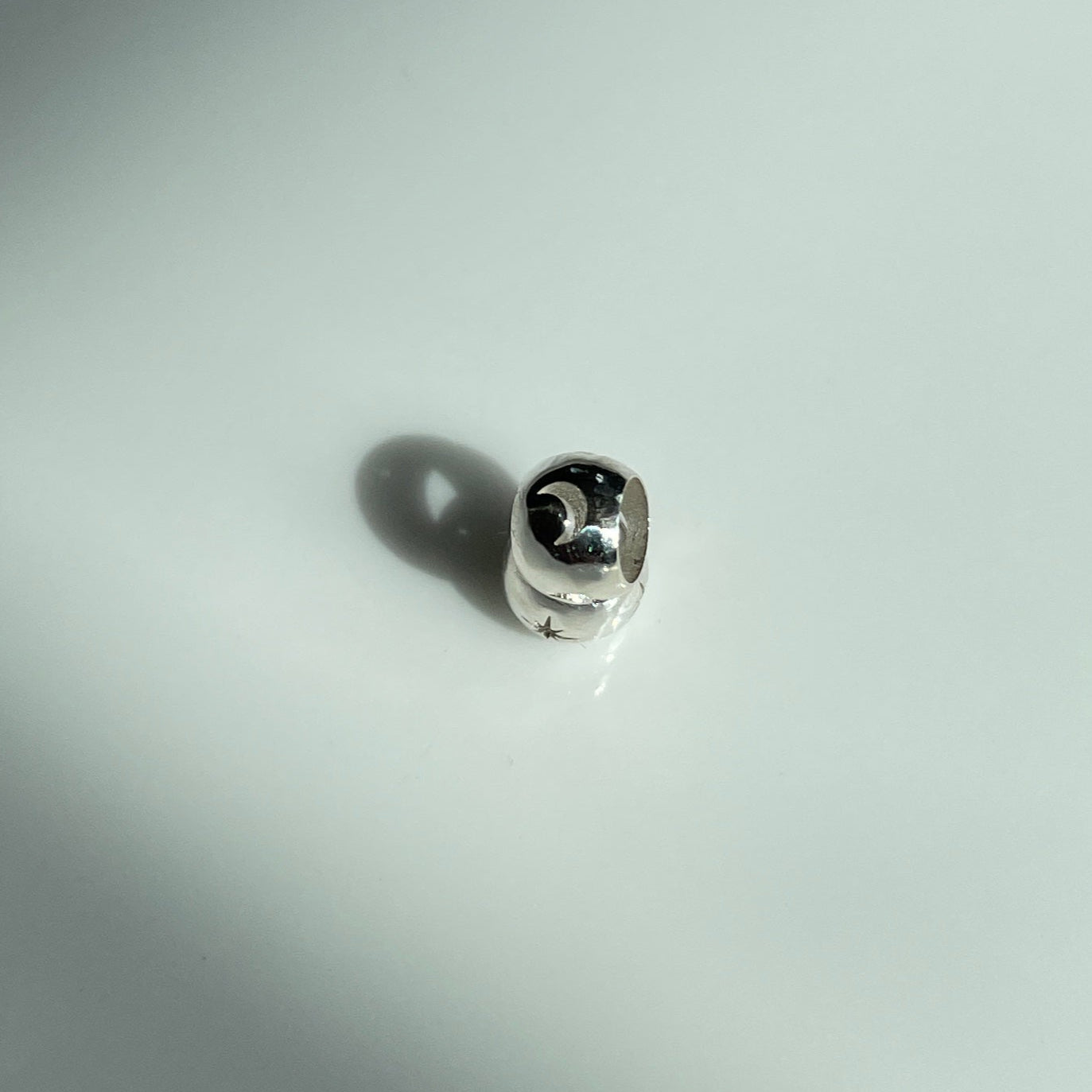 Silver Moon Bead