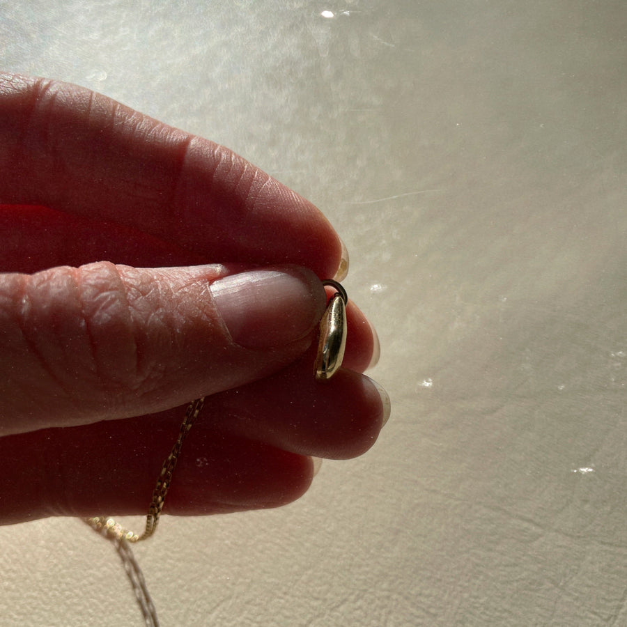 14K Solid Puffy Bubble Letter Charm