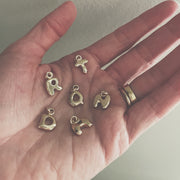 14K Solid Puffy Bubble Letter Charm