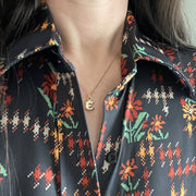 14K Solid Puffy Bubble Letter Charm