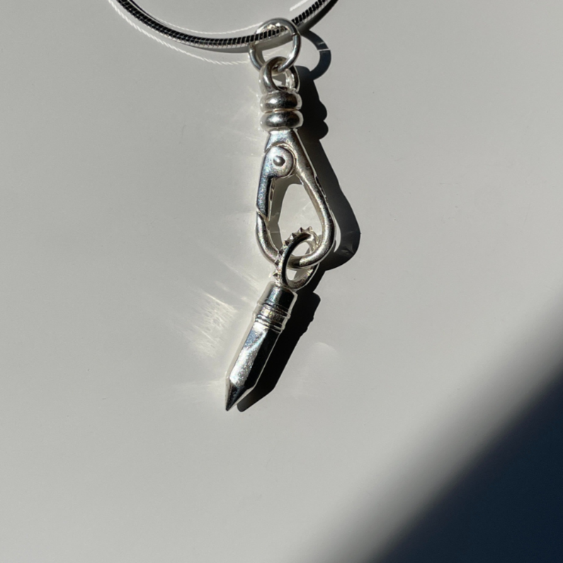 Sterling Silver Pencil Charm