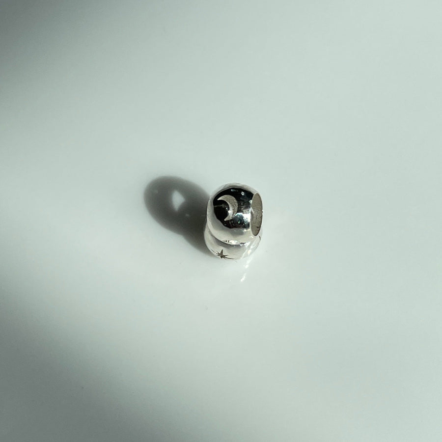 Silver Moon Bead
