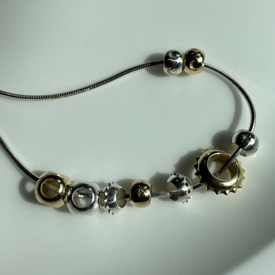 Sterling Silver Moon Spacer Bead