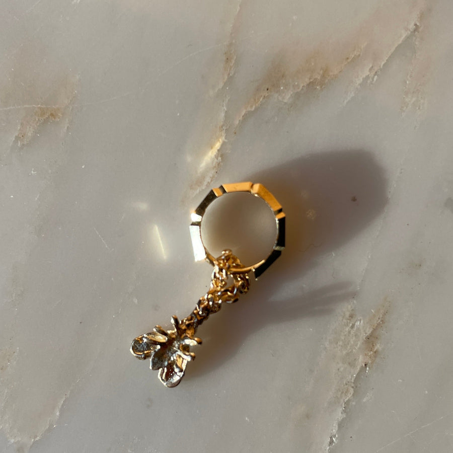 Gold Fly Chain Charm