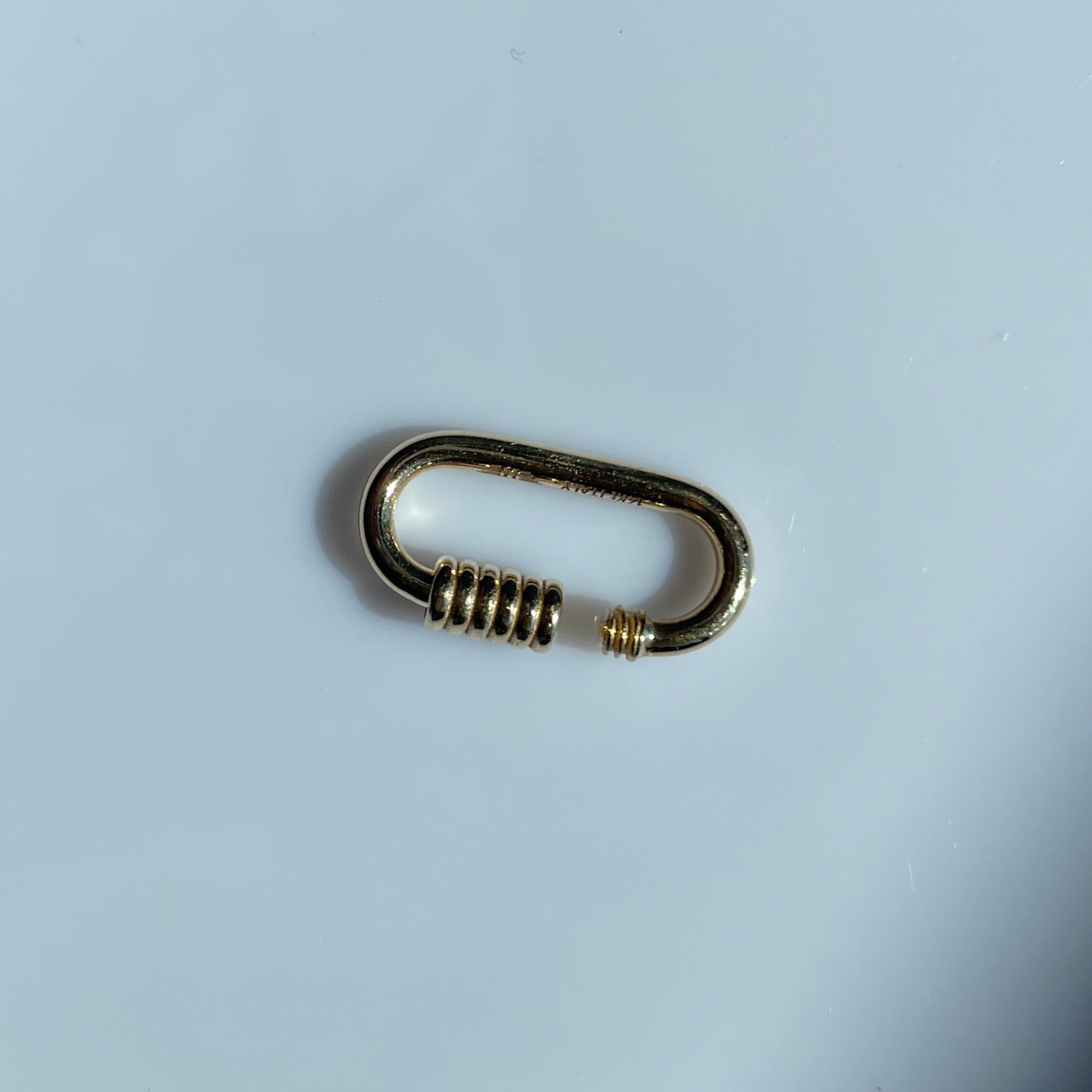 14K Ribbed Charm Holder – Keary and James