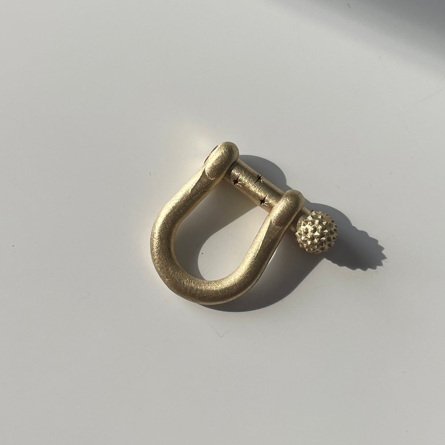 Gold Shackle Charm Holder