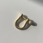 Gold Shackle Charm Holder