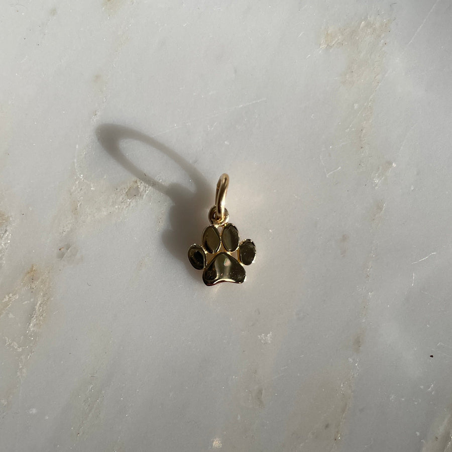 14K Dog Paw Charm