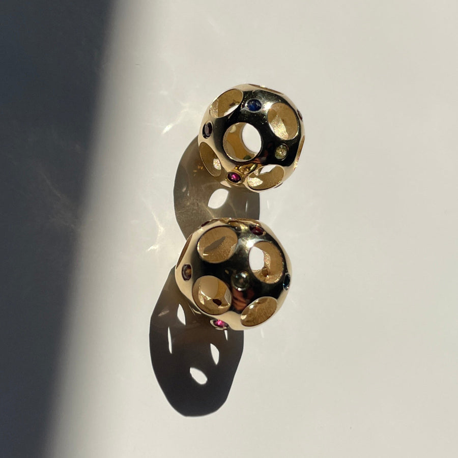 Gold Gemstone Bean