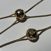 Gold Gemstone Bean