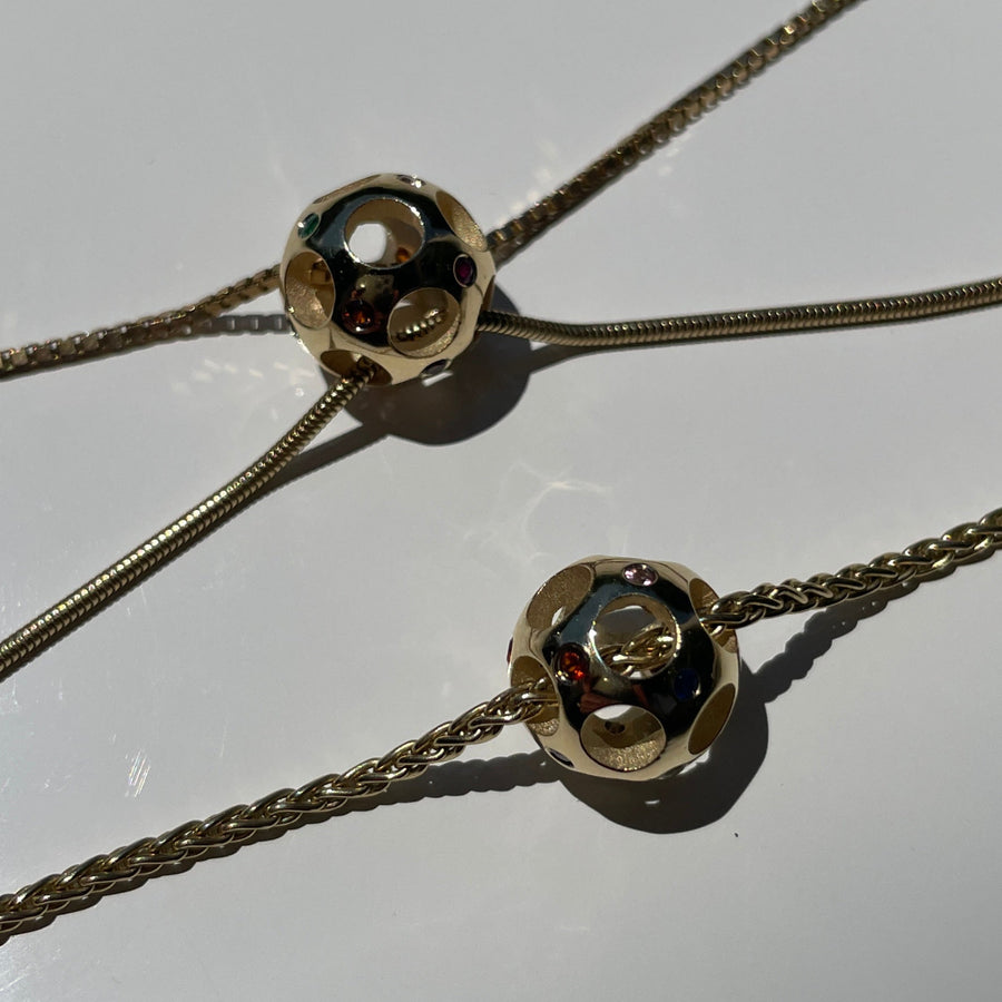 Gold Gemstone Bean