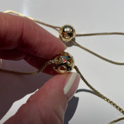 Gold Gemstone Bean