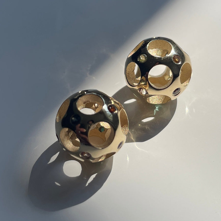 Gold Gemstone Bean
