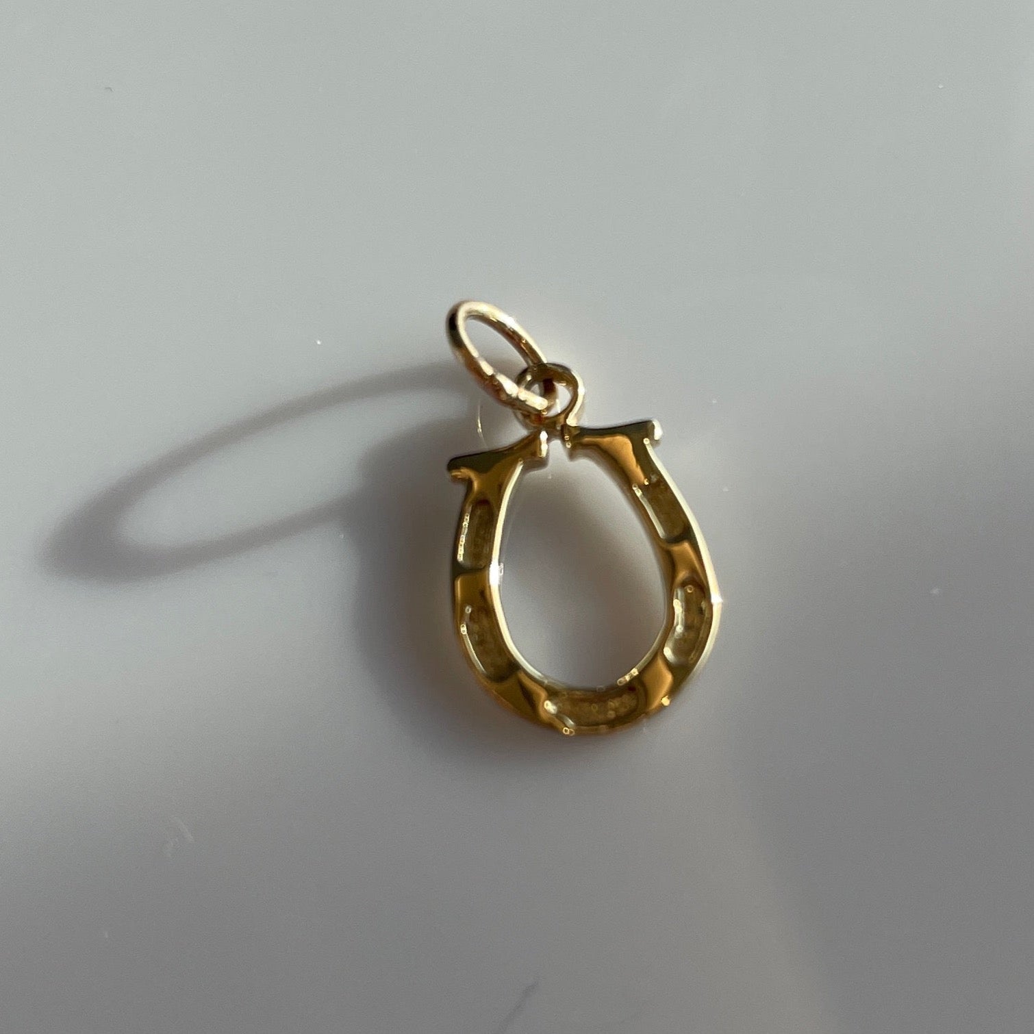 Gold Horseshoe Charm