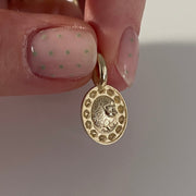 14K Gold Hedgehog Medallion