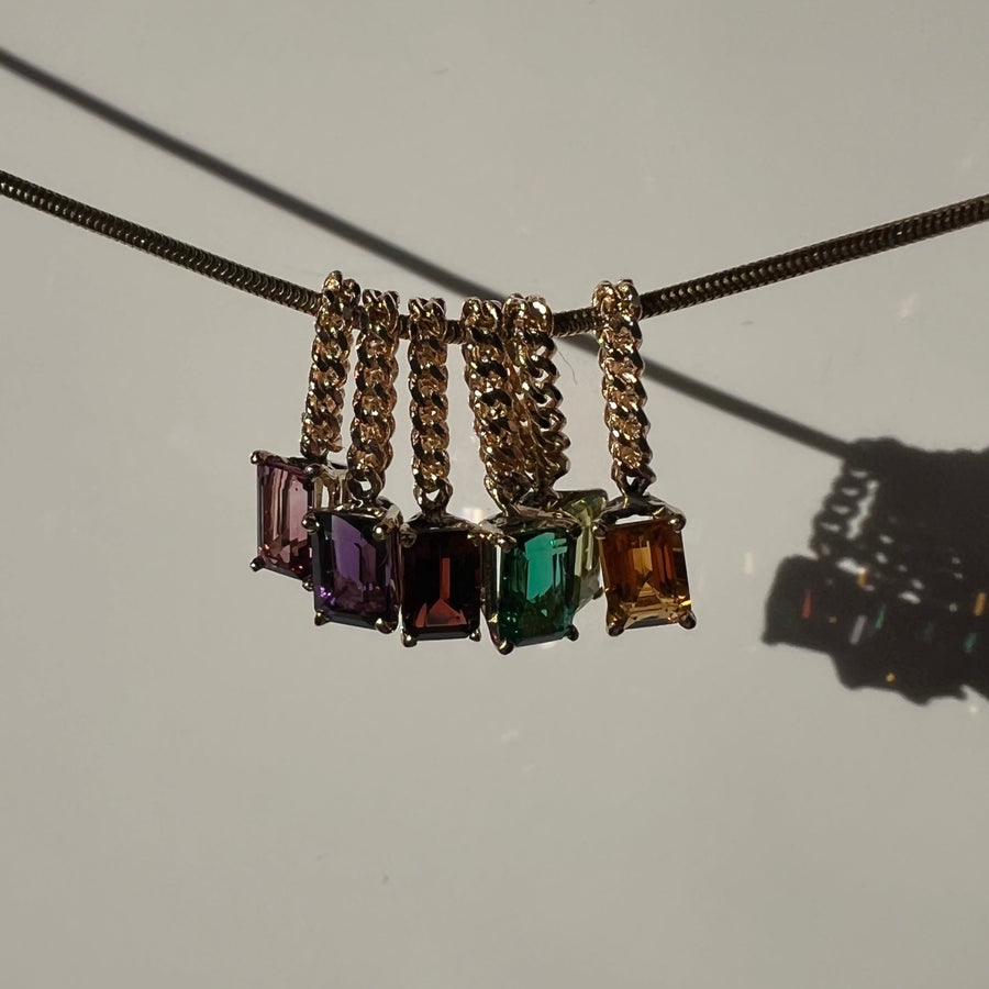 14K Gemstone Chain Charms