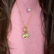 Gold Necklace with charm holder
