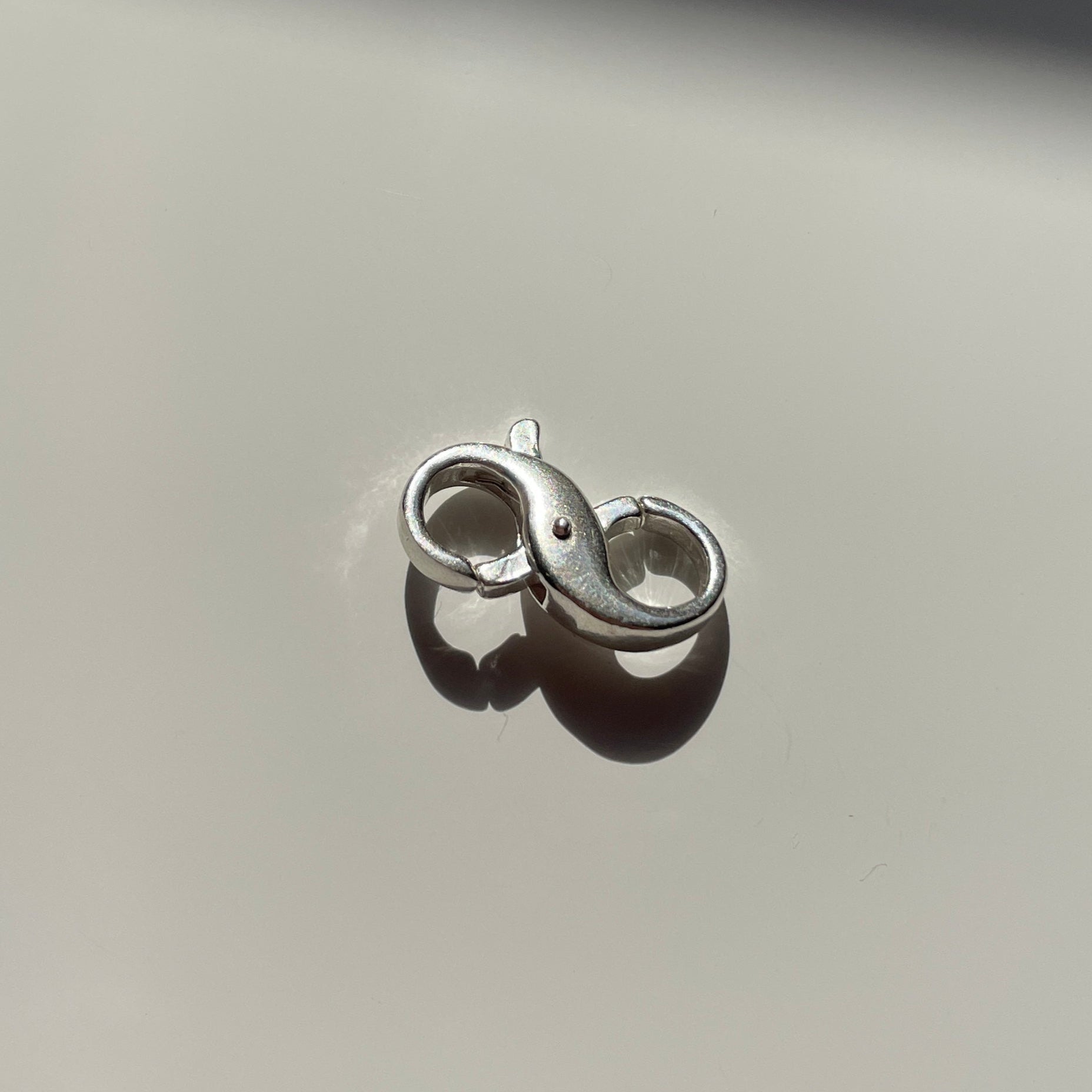 Silver Infinity charm holder clasp