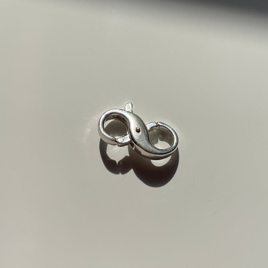 Silver Infinity charm holder clasp