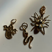 ghost, snake and spider charms