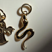 gold snake earring charm