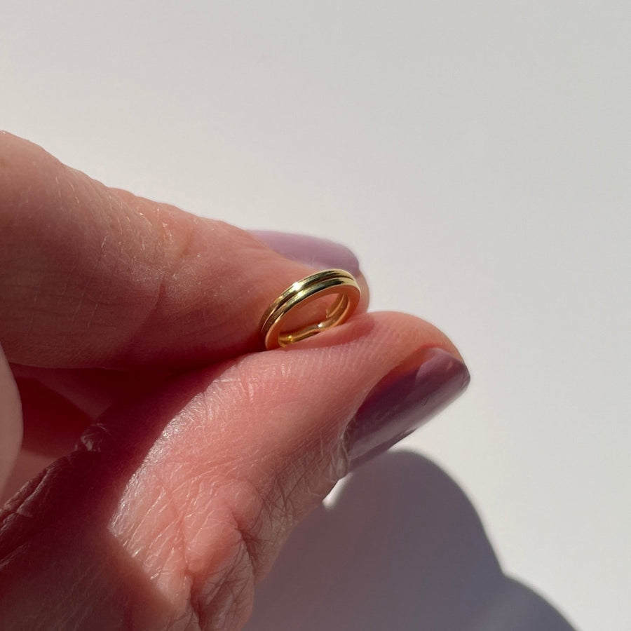 18K gold split ring