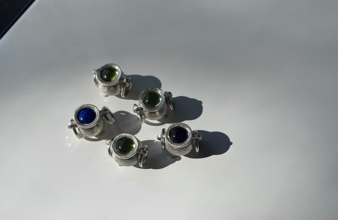 Silver Cauldron Charm
