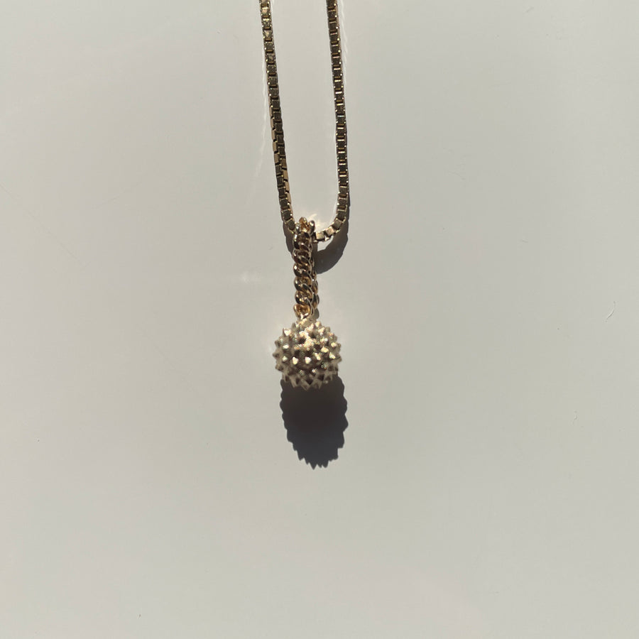 Gold wrecking ball charm