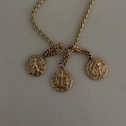 14K Zodiac Chain Bail Charm