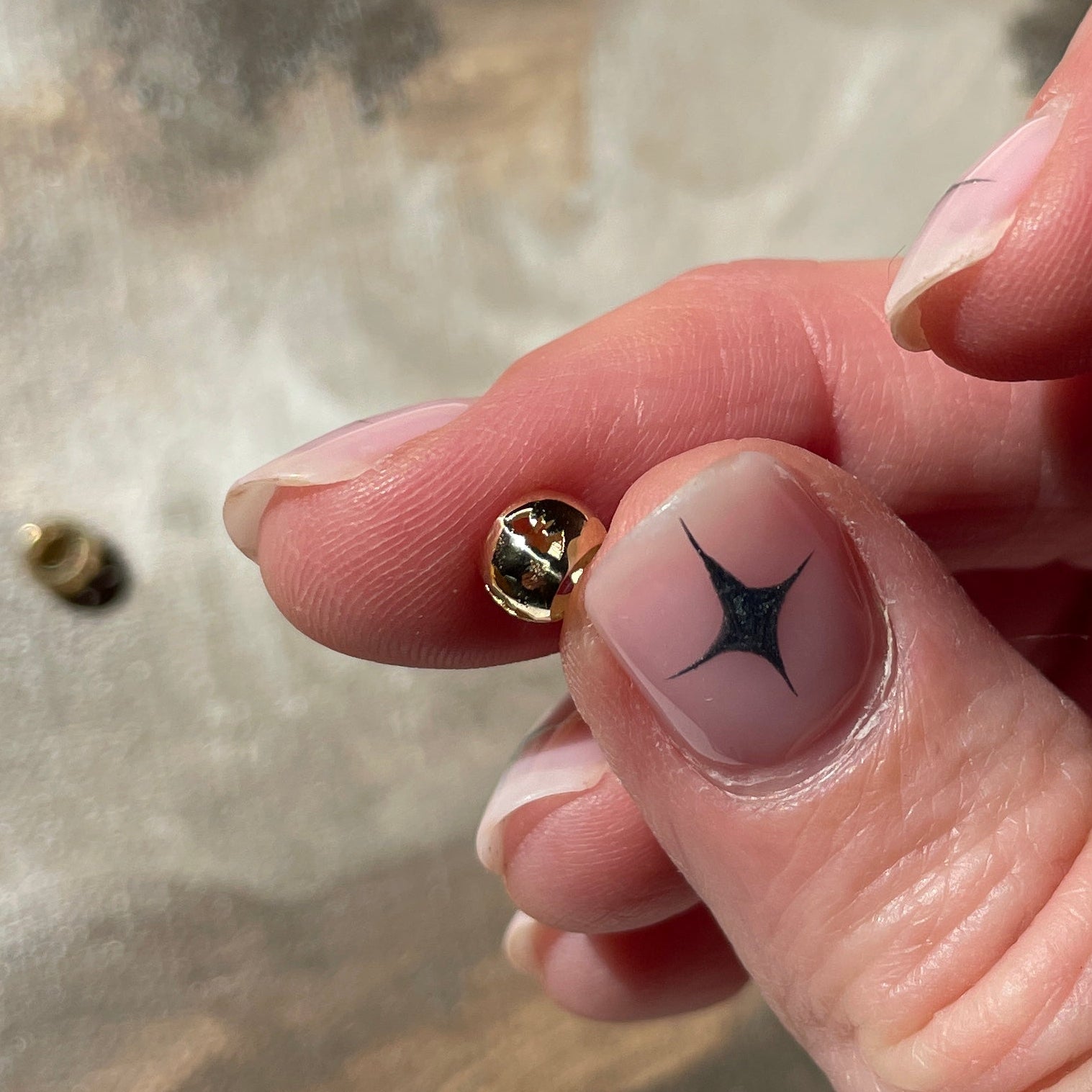 Gold Bat Bead