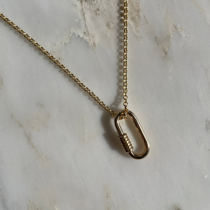 Gold Belcher chain with charm holder