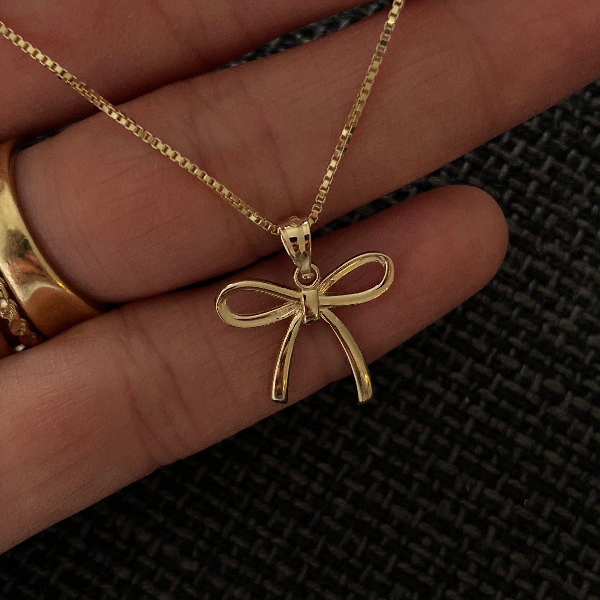 Gold Bow Charm