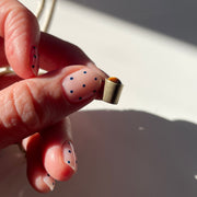 Gold Coffe cup with tiger's eye cabochon 