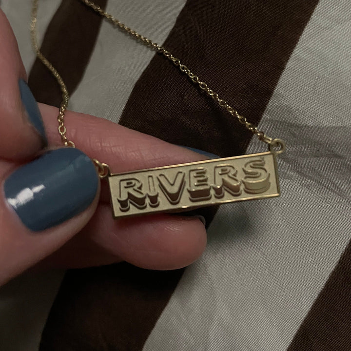 Gold Nameplate Necklace
