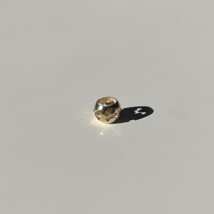 Gold Cross Bones Bead