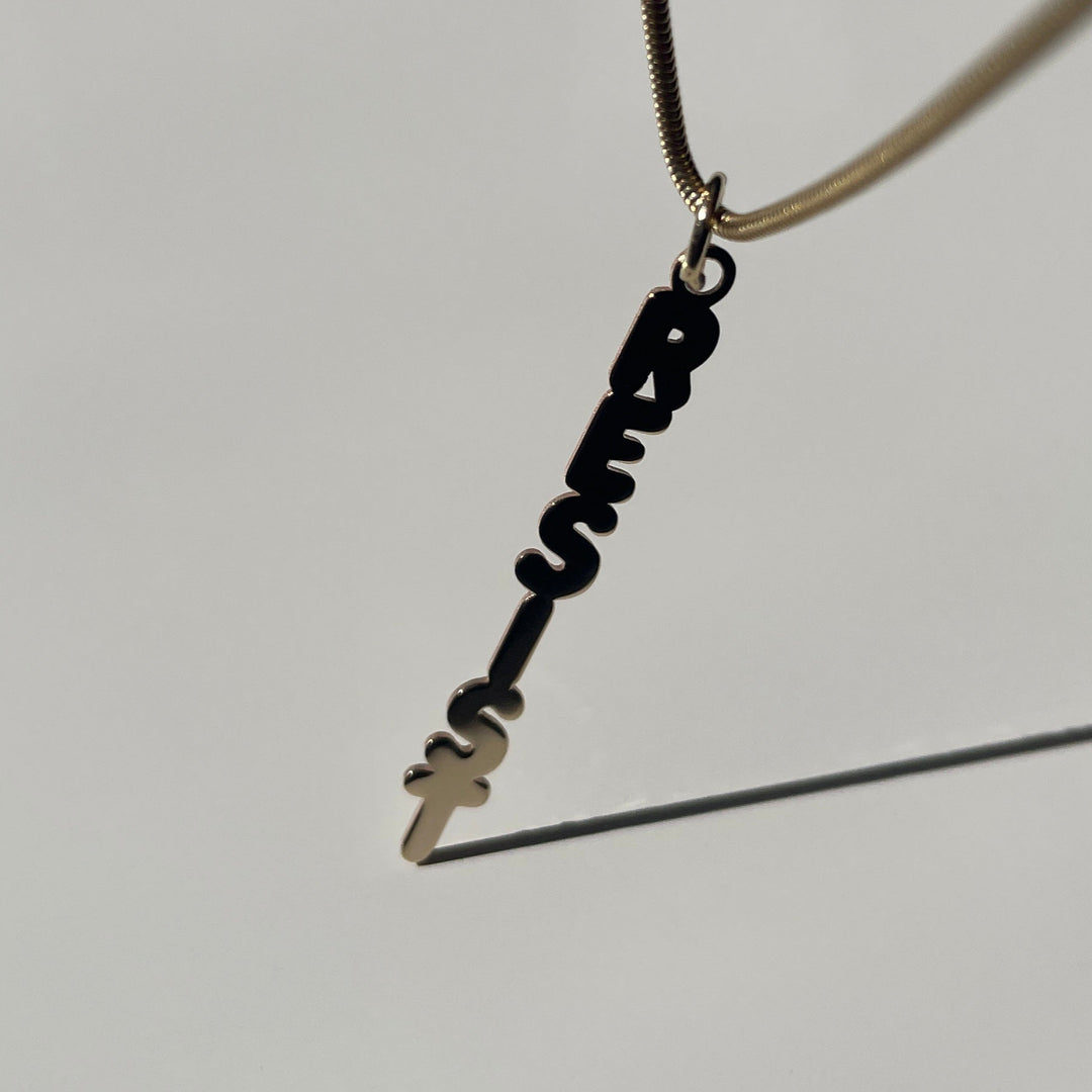 Custom Vertical Bubble Letter Name Charm – Keary and James