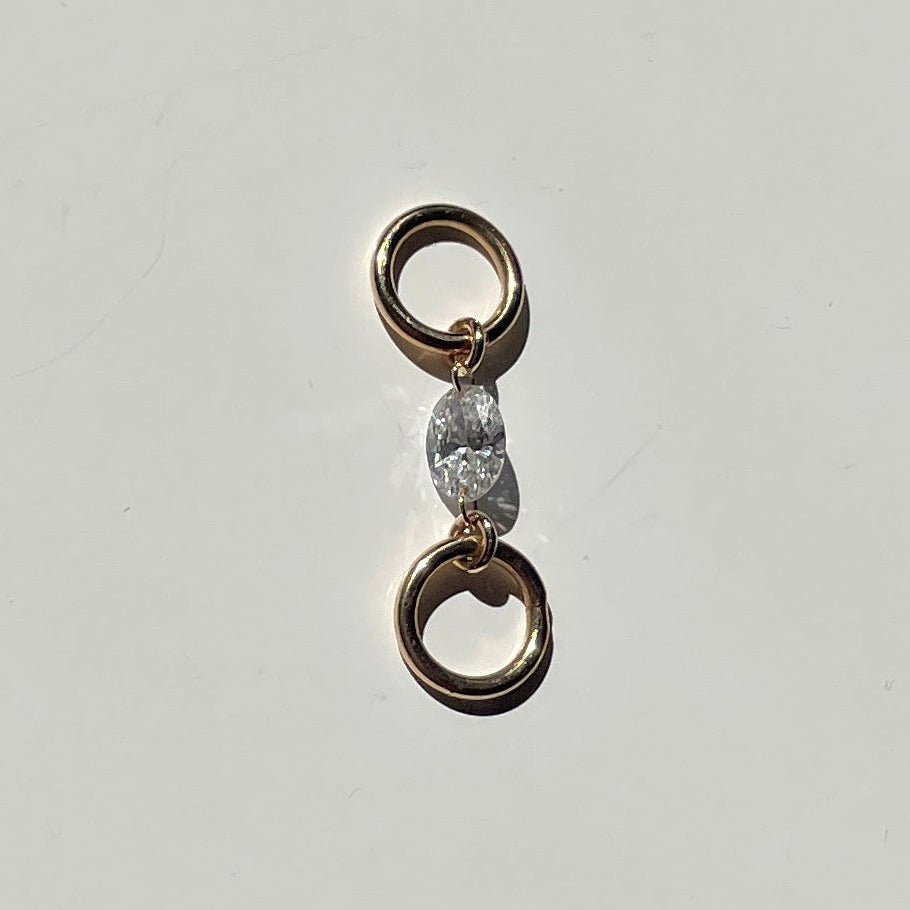 Gold and Lab Diamond Charm
