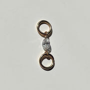 Gold and Lab Diamond Charm