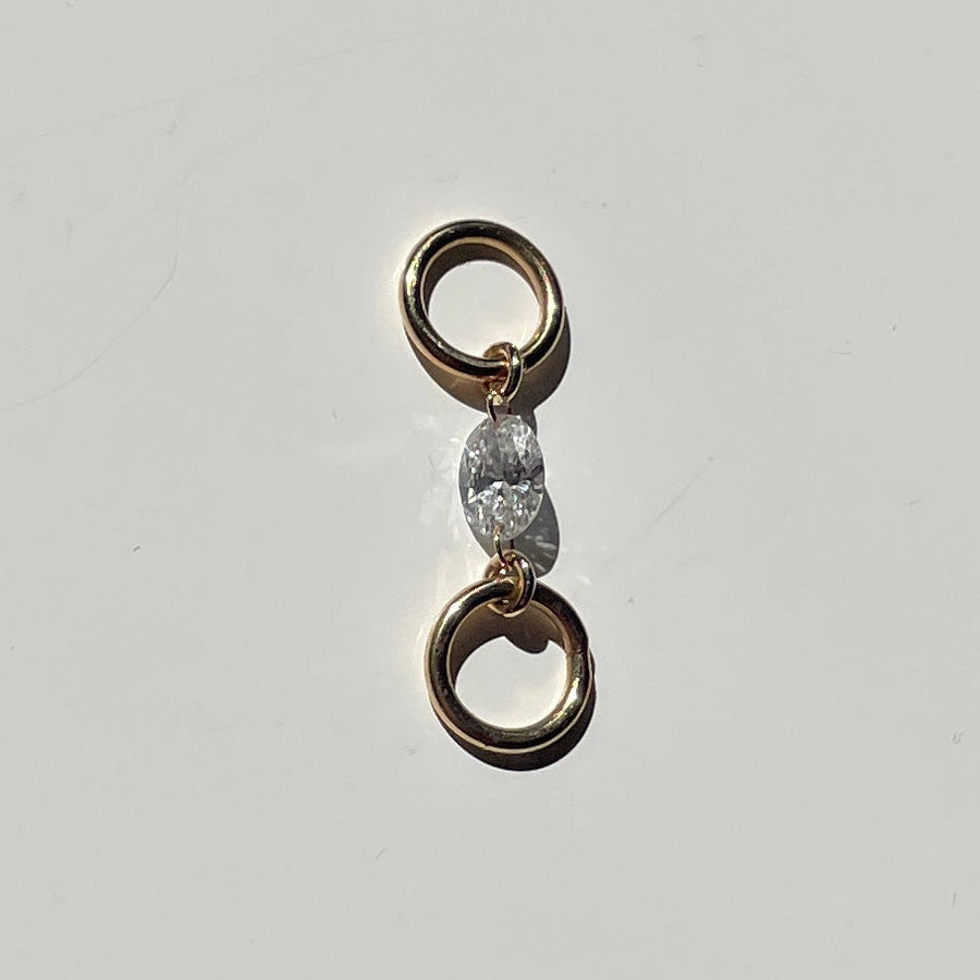 Gold and Lab Diamond Charm