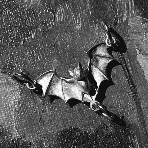 Silver Bat Charm Connector