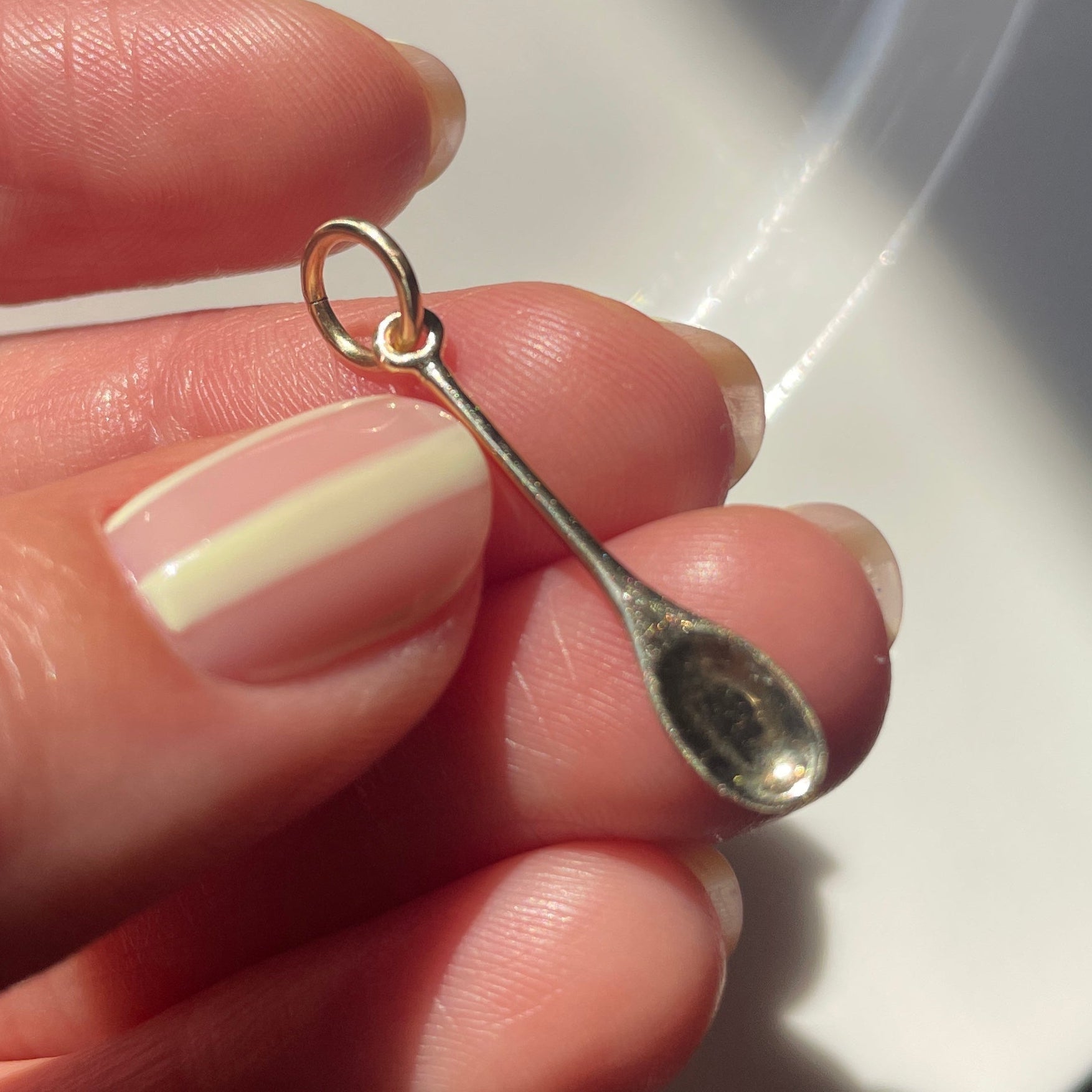 Gold wooden spoon charm
