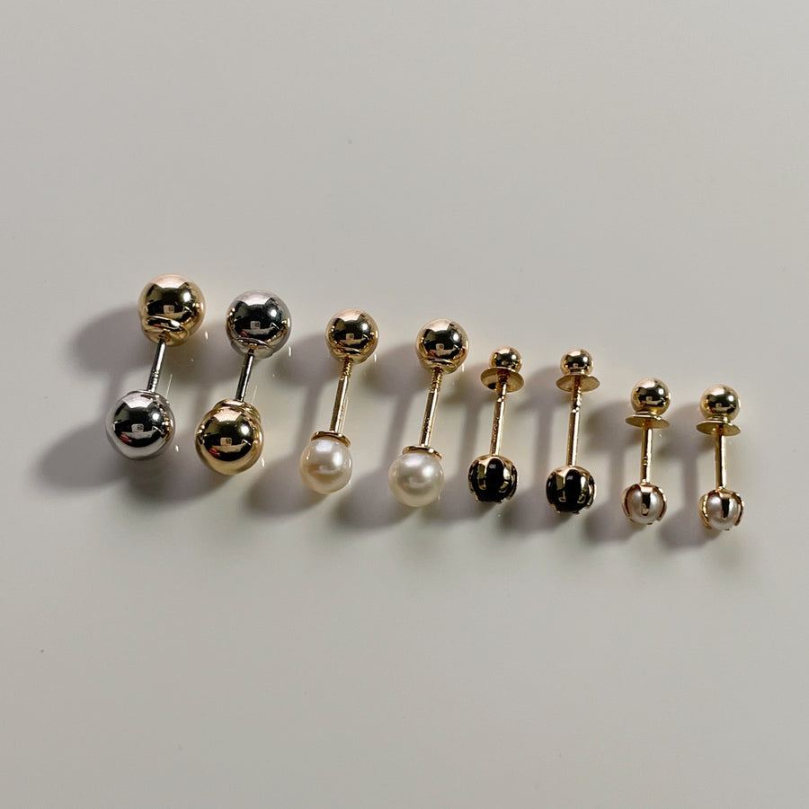 No-Poke 14K Onyx Earrings