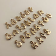 14K gold initial charms