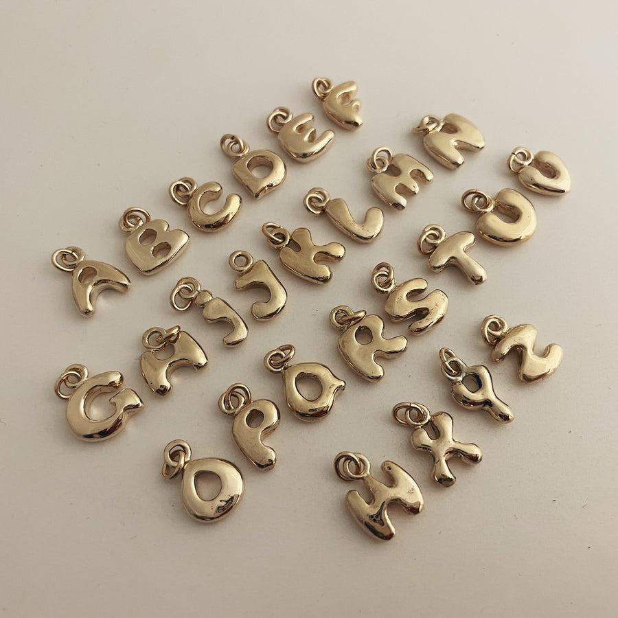 14K gold initial charms