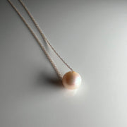 14k Gold Single Pearl Necklace