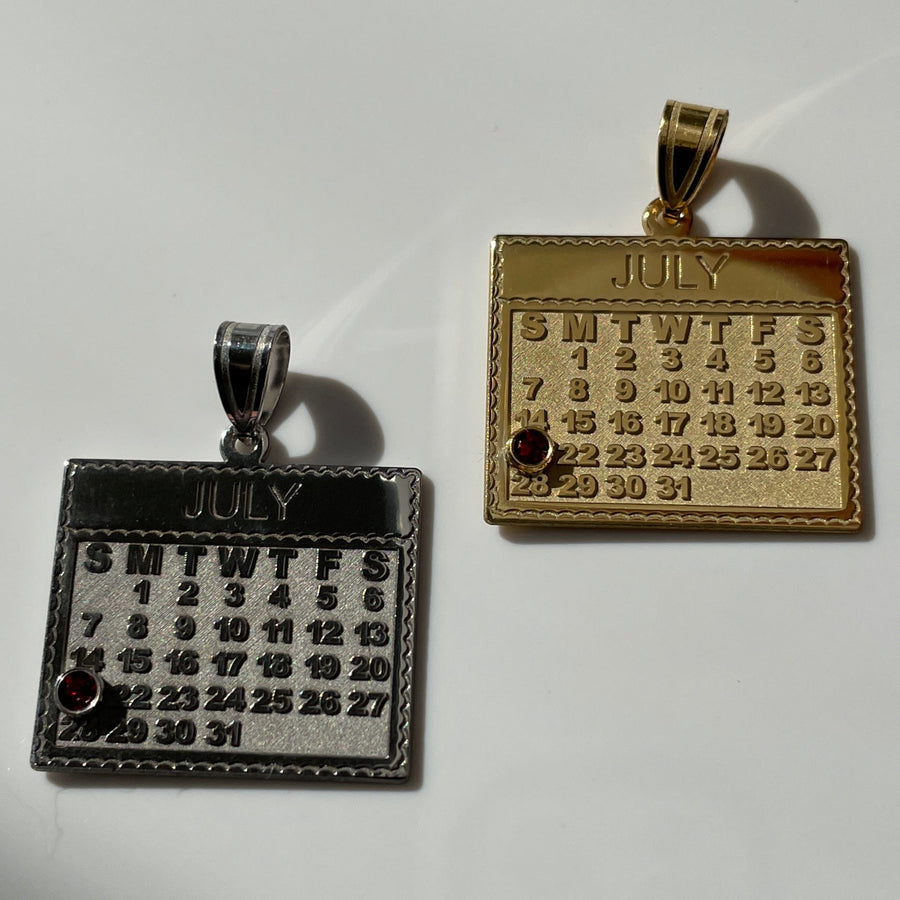 Gold and silver calendar charms